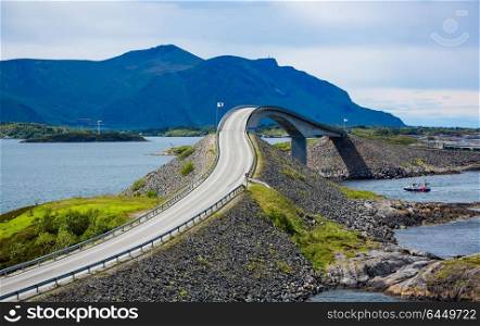 "Norway Atlantic Ocean Road or the Atlantic Road (Atlanterhavsveien) been awarded the title as "Norwegian Construction of the Century". The road classified as a National Tourist Route."