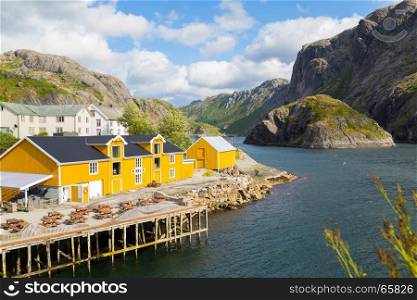 Norway, island of Nusfjord, small fishing village