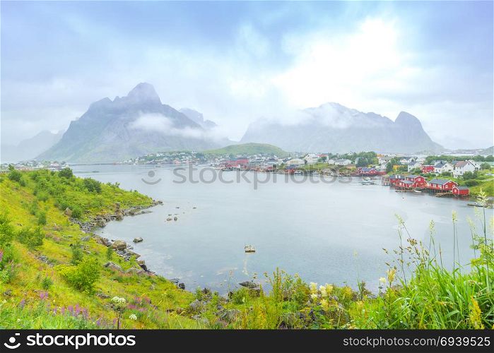 Norway, Lofoten island view of its mountains