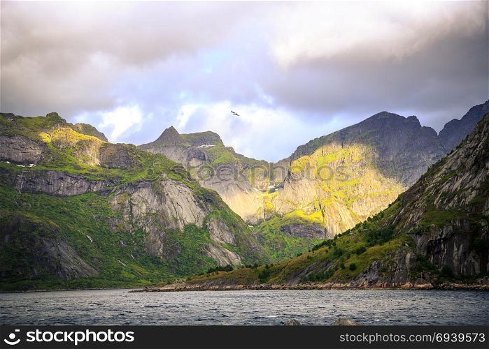 Norway, Lofoten island view of its mountains