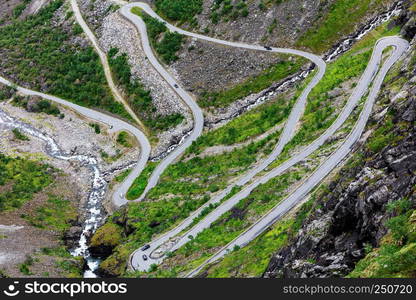 Norway troll road, mountain route of Trollstigen