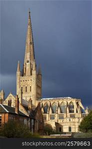 Norwich Cathedral in the city of Norwich in the United Kingdom