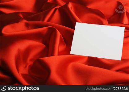 Note on red silk. The empty paper form