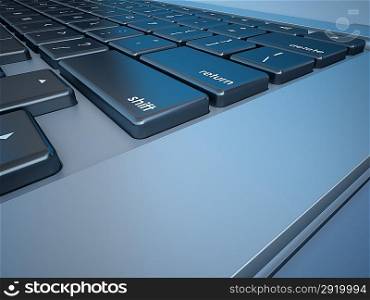 Notebook&acute;s Keyboard Closeup Series (Concept of IT tech and digital world)