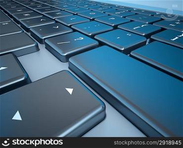 Notebook&acute;s Keyboard Closeup Series (Copyspace on SHIFT and ENTER key to place your text/logo)