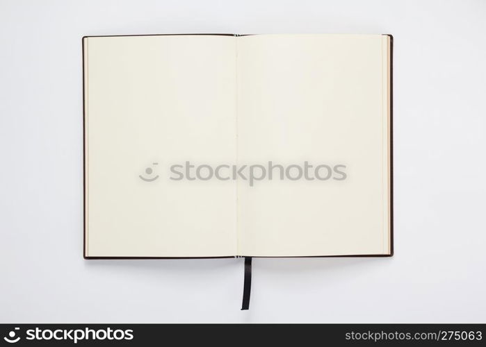 notebook at white paper background