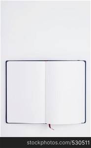 notebook at white paper background