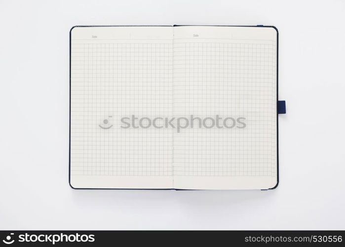 notebook at white paper background