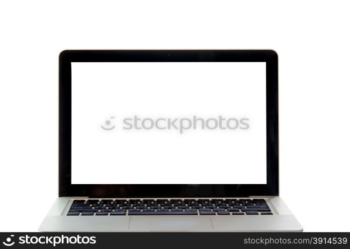 Notebook Computer isolated on the white background.