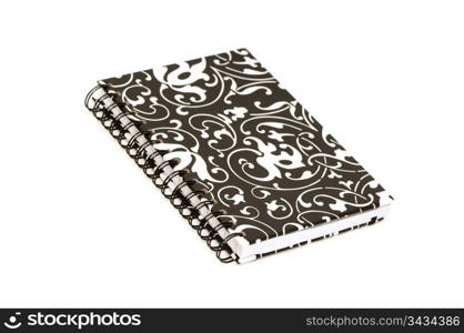 Notebook isolated on white background