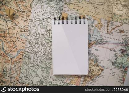 notebook paper plane map
