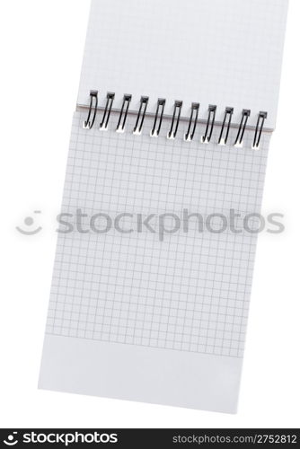 Notebook. Paper sheets in a cell on a spiral