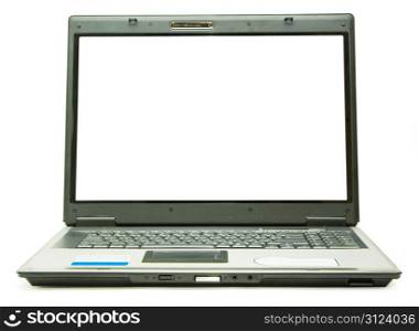 Notebook personal computer on white background