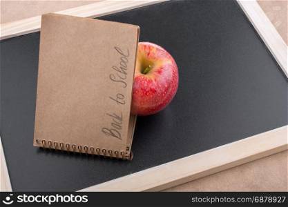 Notebook with back to school lettering
