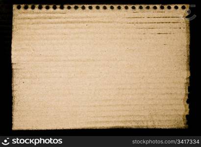 Notepad Print on Cardboard. Ready for your message.