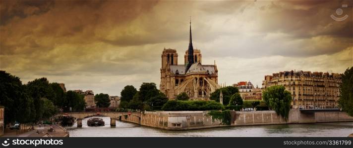 Notre Dame Cathedral in Paris France (Europe)