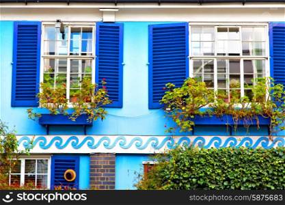 notting hill in london england old suburban and antique flowers