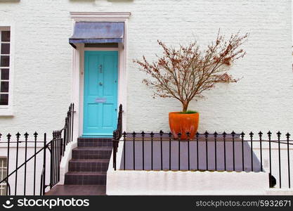 notting hill in london england old suburban and antique flowers