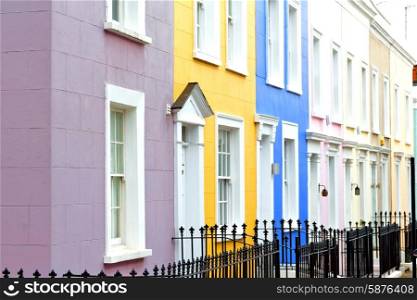 notting hill in london england old suburban and antique liliac wall door