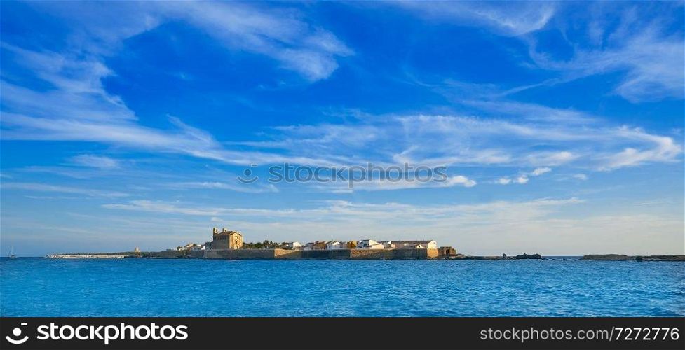 Nova Tabarca island skyline in Alicante of Spain