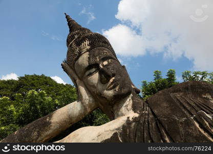 November 23 2016 Vientiane, Laos Religious statues at Wat Xieng Khuan Buddha park.