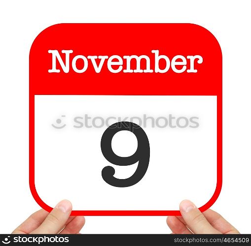 November 9 written on a calendar