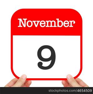 November 9 written on a calendar