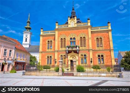 Novi Sad square and church architecture view, Vojvodina region of Croatia