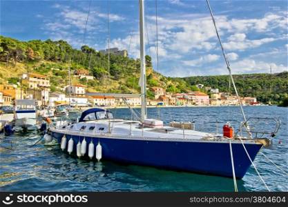 Novigrad Dalmatinski bay sailing harbor, Dalmatia, Croatia