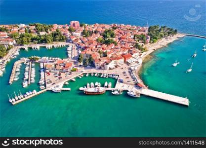 Novigrad Istarski historic Adriatic coastal town aerial view, Istra region of Croatia