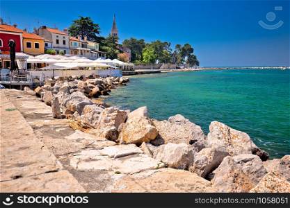 Novigrad Istarski idyllic coastline and town waterfront view, archipelago of Istria, Croatia