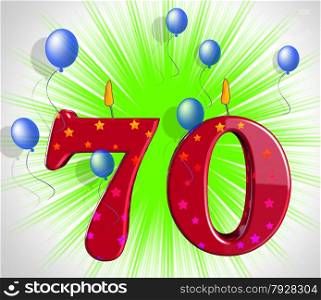 Number Seventy Party Meaning Special Anniversary Or Birthday Party