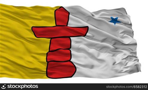 Nunavut City Flag, Country Canada, Isolated On White Background. Nunavut City Flag, Canada, Isolated On White Background