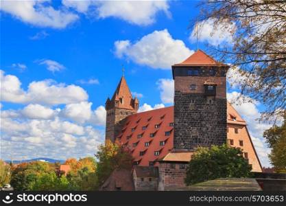 Nuremberg Castle with blue sky and trees&#xA;
