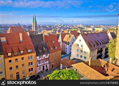 Nurnberg. Rooftops and cityscape of Nuremberg old town view, Bavaria region of Germany