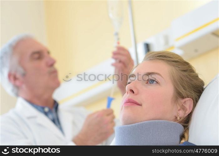 nurse checking perfusion
