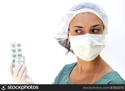 Nurse/doctor working at the hospital