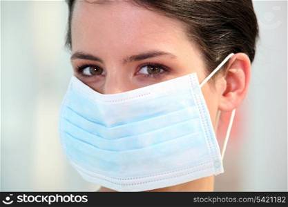Nurse wearing surgical mask