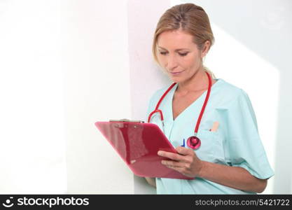 Nurse with a clipboard