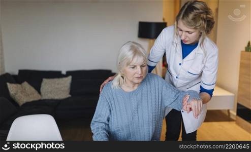 nursing home concept with woman nurse