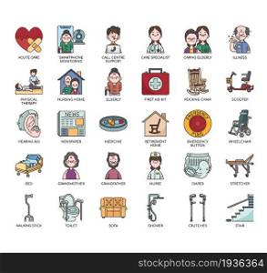 Nursing Home, Thin Line and Pixel Perfect Icons
