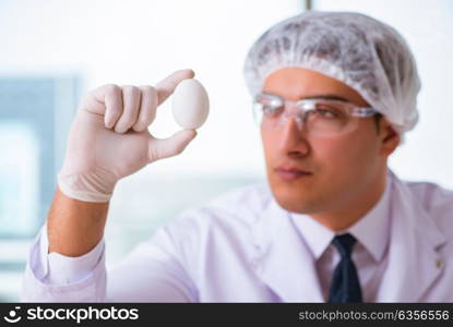 Nutrition expert testing food products in lab