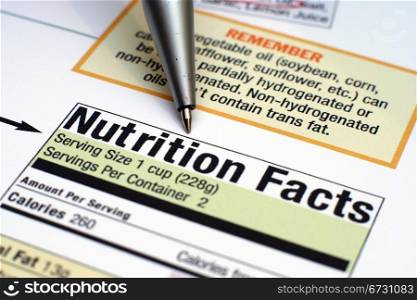 Nutrition facts
