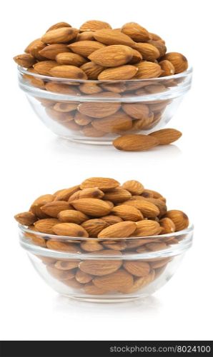 nuts almond isolated on white background