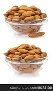 nuts almond isolated on white background