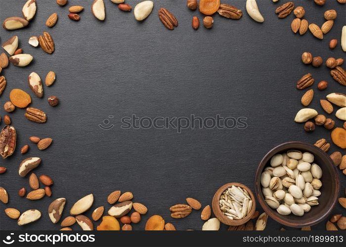 nuts arrangement with copy space. Resolution and high quality beautiful photo. nuts arrangement with copy space. High quality beautiful photo concept
