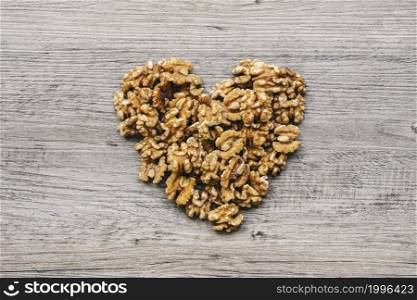 nuts forming heart