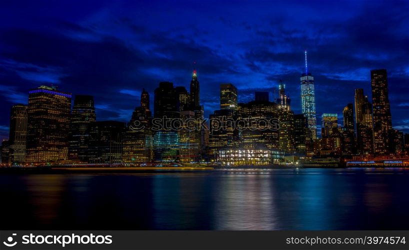 NY Sky panorama from the brooklyn bridge