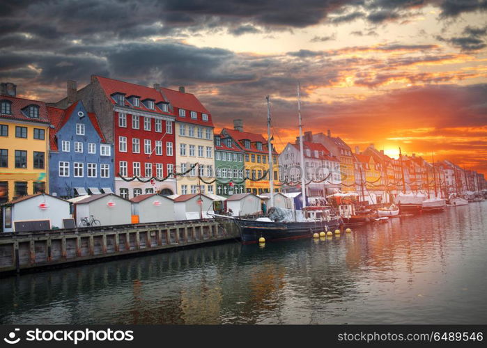 Nyhavn is the old harbor of Copenhagen. Denmark. Nyhavn is the old harbor of Copenhagen