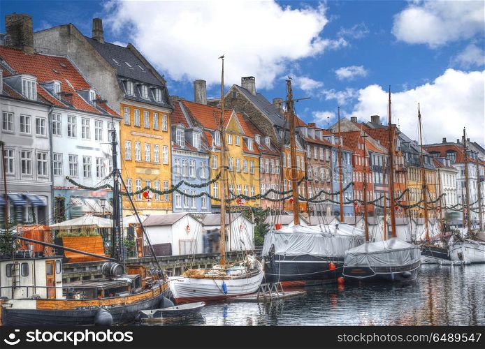 Nyhavn is the old harbor of Copenhagen. Denmark. Nyhavn is the old harbor of Copenhagen